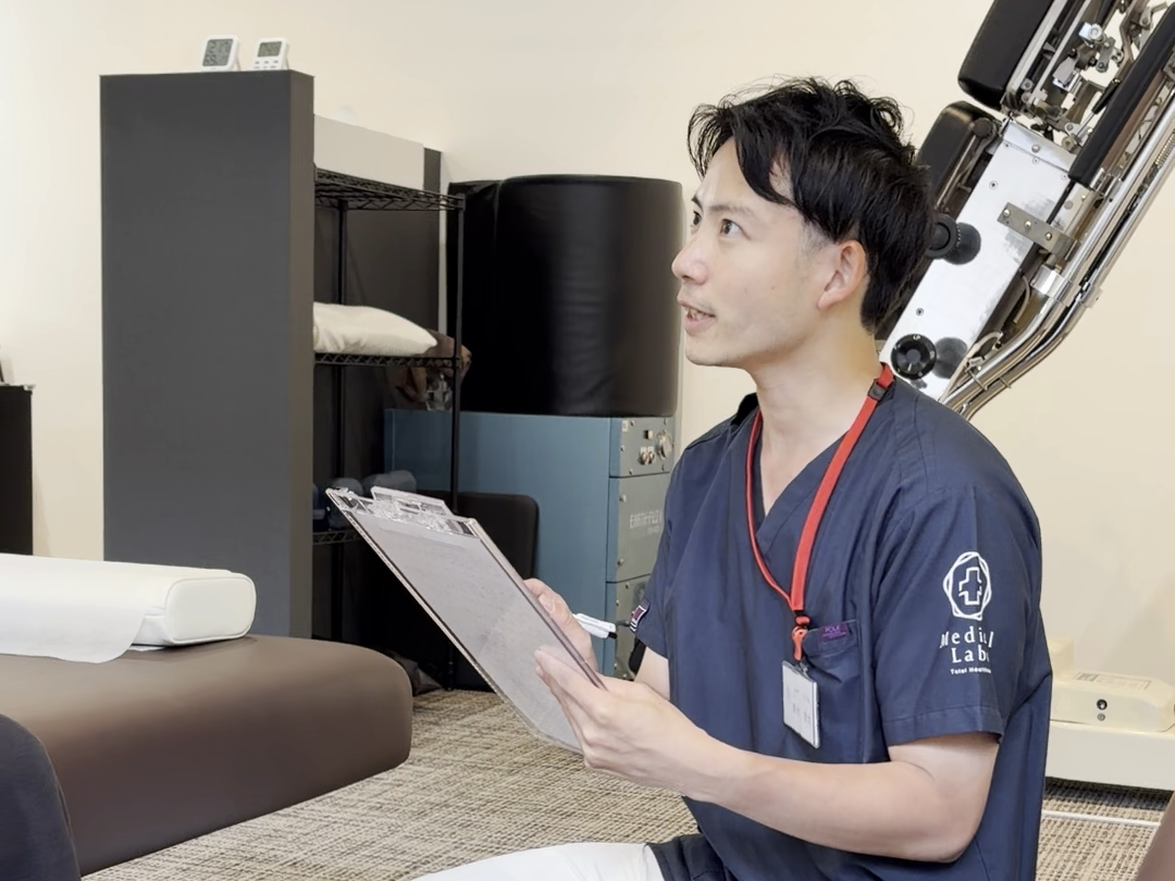 取材時の座位での説明